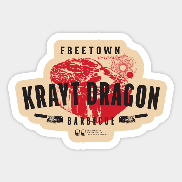 Freetown Krayt Dragon Barbecue Sticker by MadebyEnger